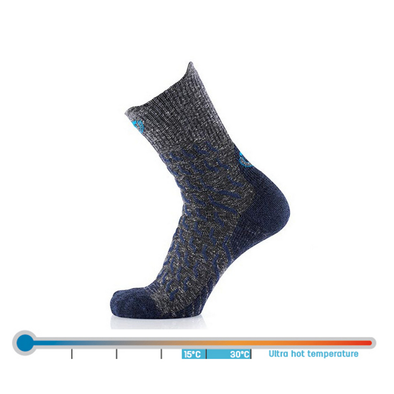 Therm-ic Trekking UltraCool Linen Crew Grey/Navy - Veľkosť: 35-38 Therm-ic Trekking UltraCool Linen Crew Grey/Navy - Veľkosť: 35-38